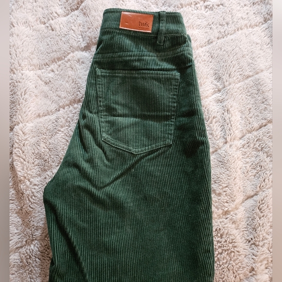 Forest green Twik corduroy jeans, size 26, organic cotton - Picture 3 of 4